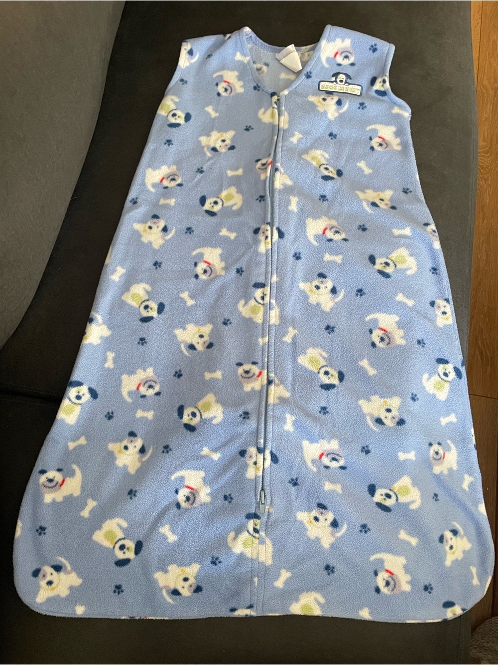 Halo Light Blue Puppy Micro Fleece Sleep Sack Medium 6-12m 16-24lbs